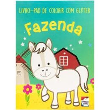 Imagem de LIVRO-PAD DE COLORIR COM GLITTER - FAZENDA