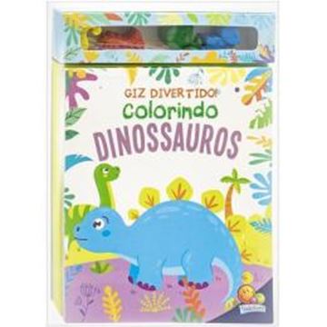 Imagem de GIZ DIVERTIDO! COLORINDO DINOSSAUROS