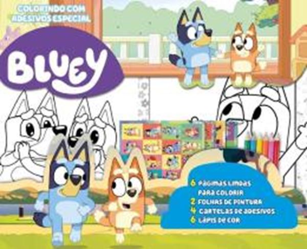 Picture of COLORINDO COM ADESIVOS ESPECIAL - BLUEY
