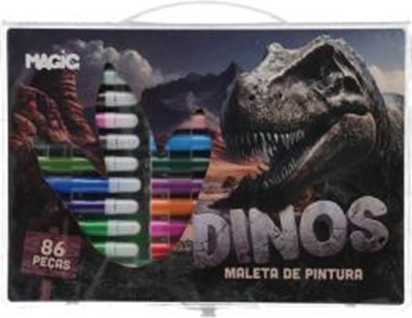 Picture of MALETA DE PINTURA 86 PECAS DINOSSAUROS