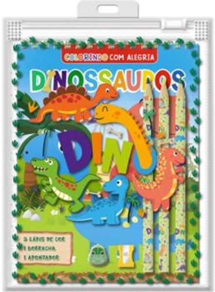 Picture of DINOSSAUROS COLORINDO COM ALEGRIA