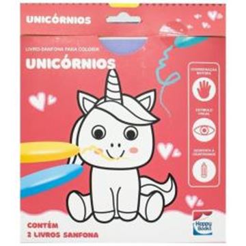 Imagem de LIVRO-SANFONA PARA COLORIR - UNICORNIOS