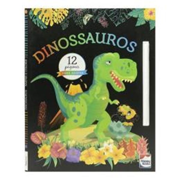 Picture of COLECAO RASPAR E COLORIR - DINOSSAUROS - 12 PAGINAS PARA RASPAR