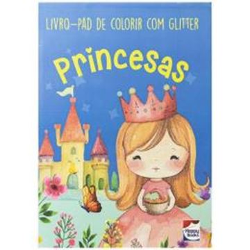 Imagem de LIVRO-PAD DE COLORIR COM GLITTER - PRINCESAS